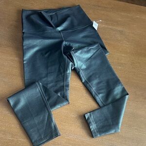 Old Navy Metallic Dark Green Leggings
